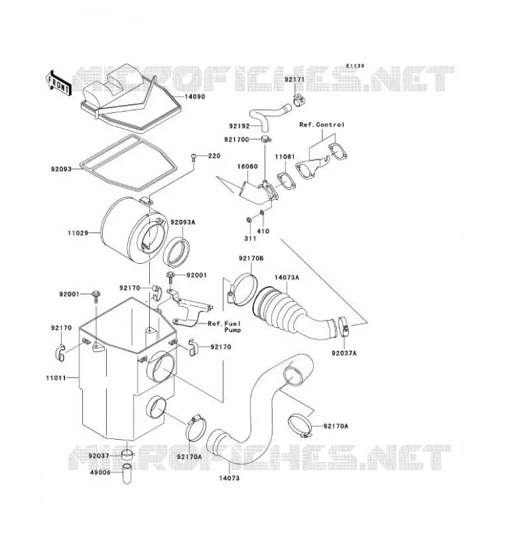 FILTRE A AIR Kawasaki SSV 400 2005 MULE 610 4X4  KAF400-A1