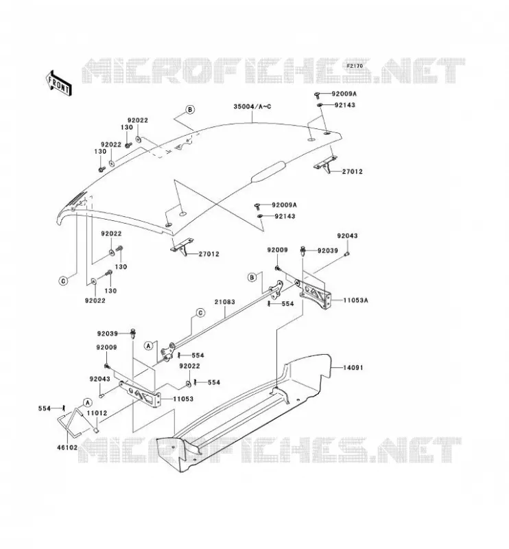 GARDE BOUE Kawasaki SSV 400 2006 MULE 610 4X4  KAF400A6F