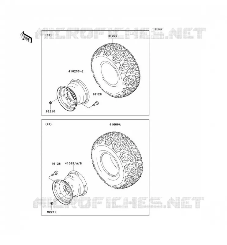 ROUE/PNEUS Kawasaki SSV 400 2006 MULE 610 4X4  KAF400A6F