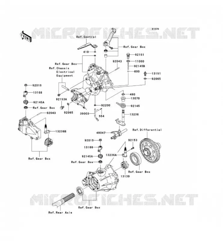 SELECTEUR Kawasaki SSV 400 2006 MULE 610 4X4  KAF400A6F
