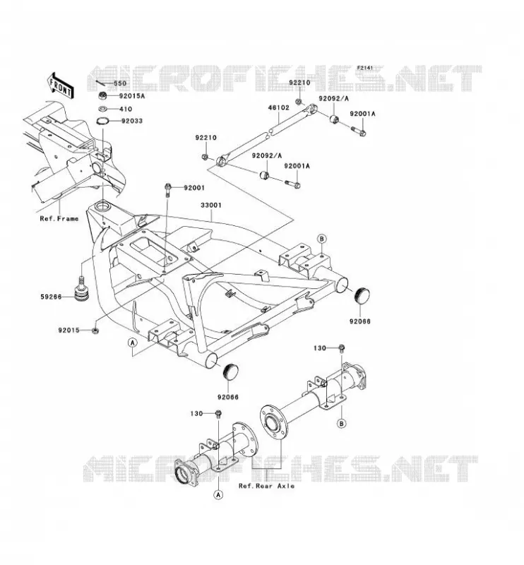 BRAS OSCILLANT Kawasaki SSV 400 2007 MULE 610 4X4  KAF400A7F
