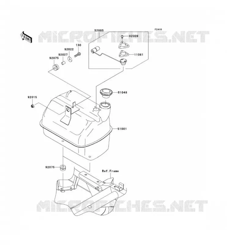 RESERVOIR CARBURANT Kawasaki SSV 400 2007 MULE 610 4X4  KAF400A7F