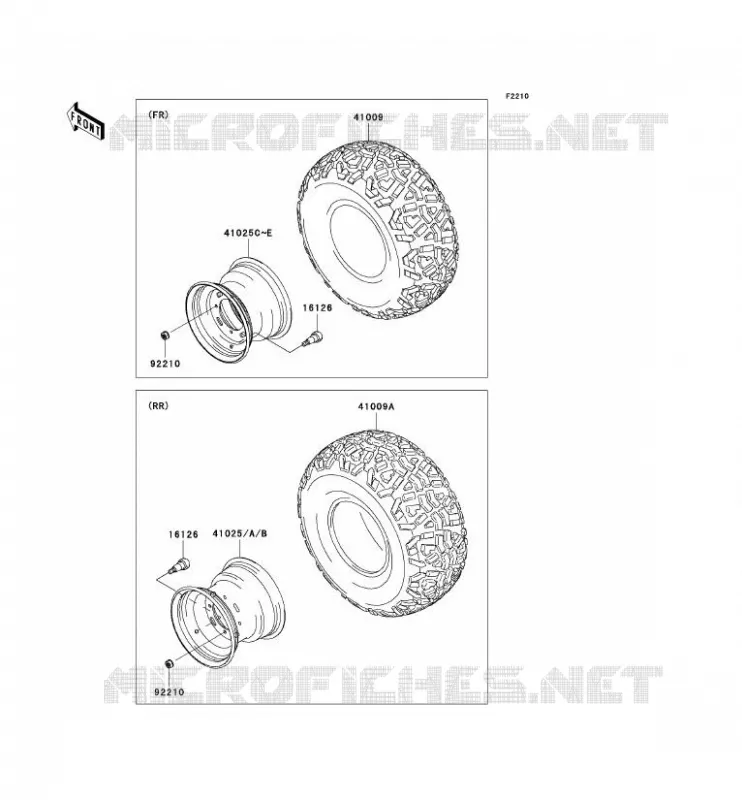 ROUE/PNEUS Kawasaki SSV 400 2007 MULE 610 4X4  KAF400A7F