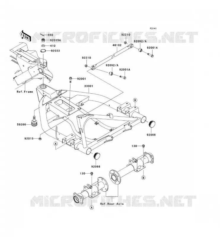 BRAS OSCILLANT Kawasaki SSV 400 2008 MULE 610 4X4  KAF400A8F
