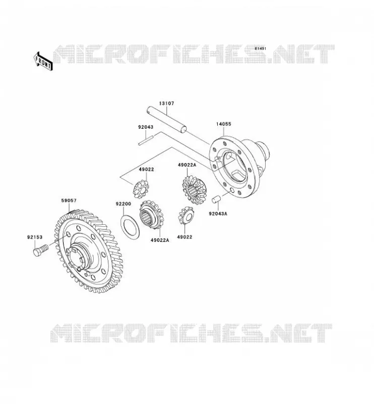 DIFFERENTIEL Kawasaki SSV 400 2008 MULE 610 4X4  KAF400A8F