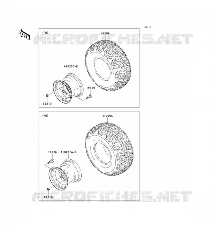 ROUE/PNEUS Kawasaki SSV 400 2008 MULE 610 4X4  KAF400A8F