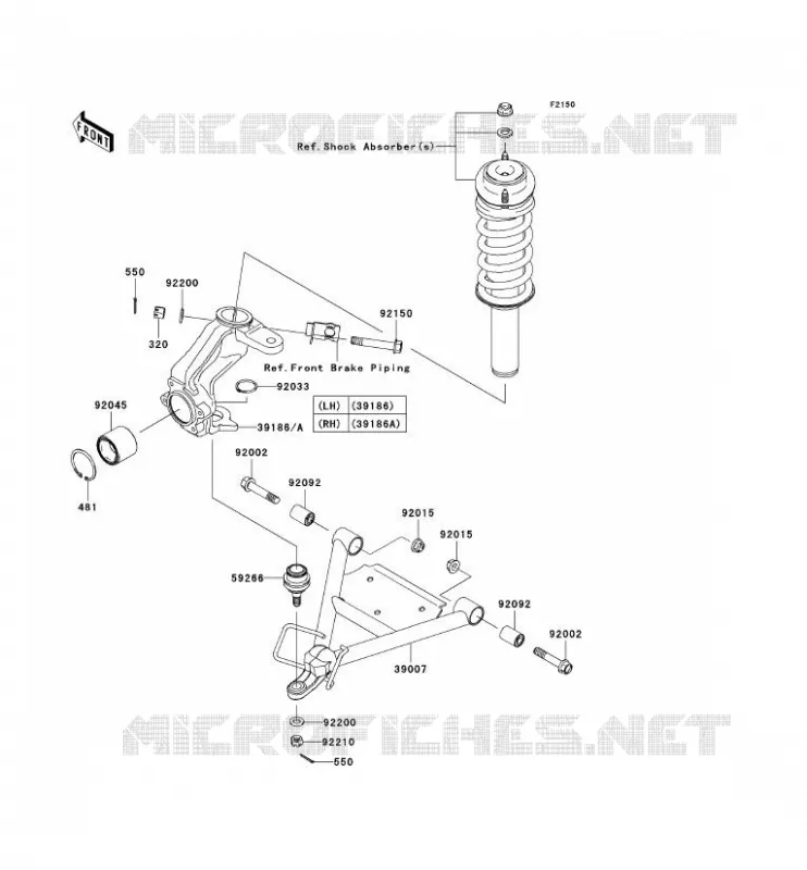 SUSPENSION Kawasaki SSV 400 2008 MULE 610 4X4  KAF400A8F