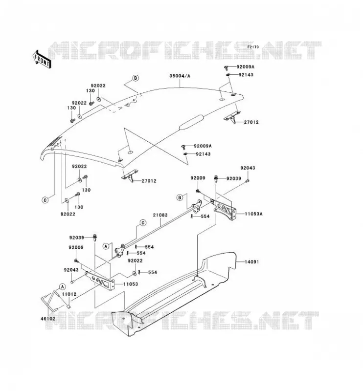 GARDE BOUE Kawasaki SSV 400 2009 MULE 610 4X4  KAF400A9F