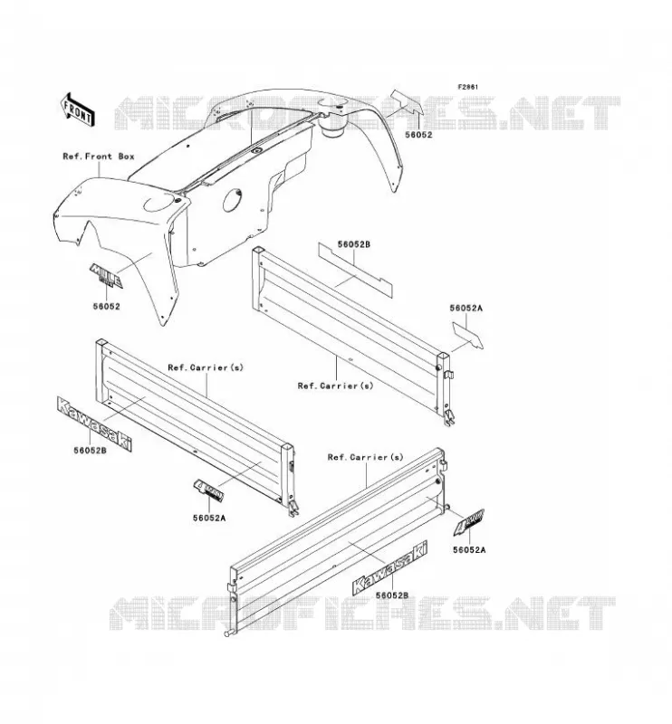 STICKER Kawasaki SSV 400 2009 MULE 610 4X4  KAF400A9F