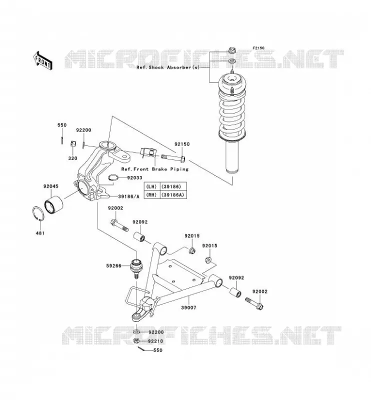SUSPENSION Kawasaki SSV 400 2009 MULE 610 4X4  KAF400A9F