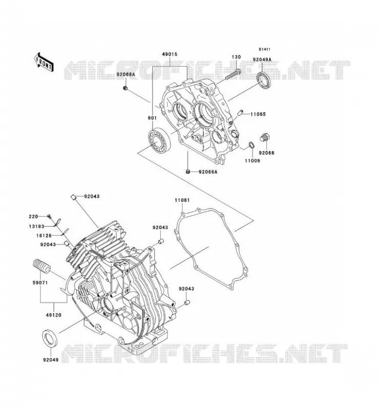 CARTER MOTEUR(S) Kawasaki SSV 400 2009 MULE 610 4X4  KAF400A9F