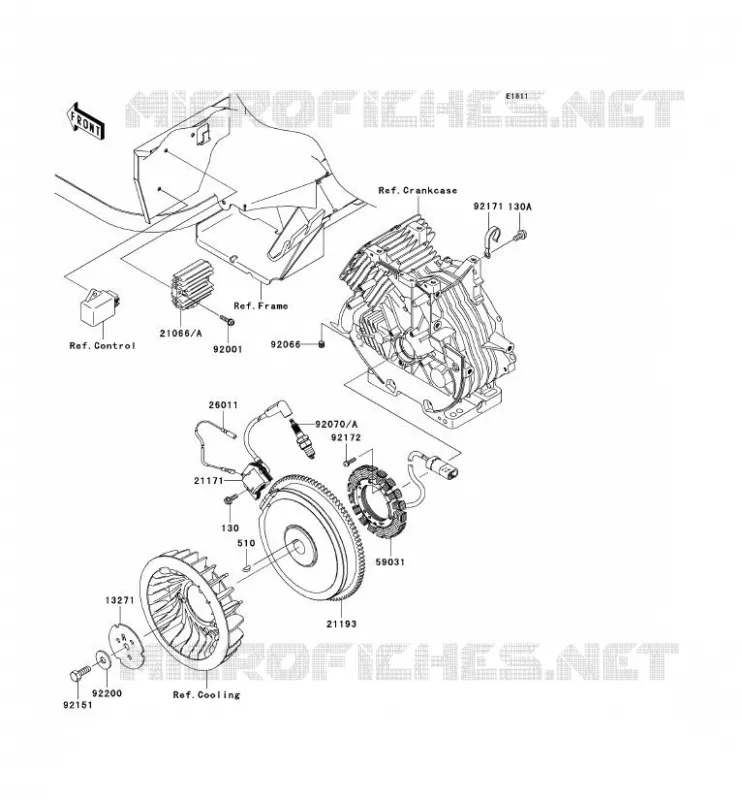 GENERATEUR/BOBINE Kawasaki SSV 400 2010 MULE 610 4X4  KAF400AAF