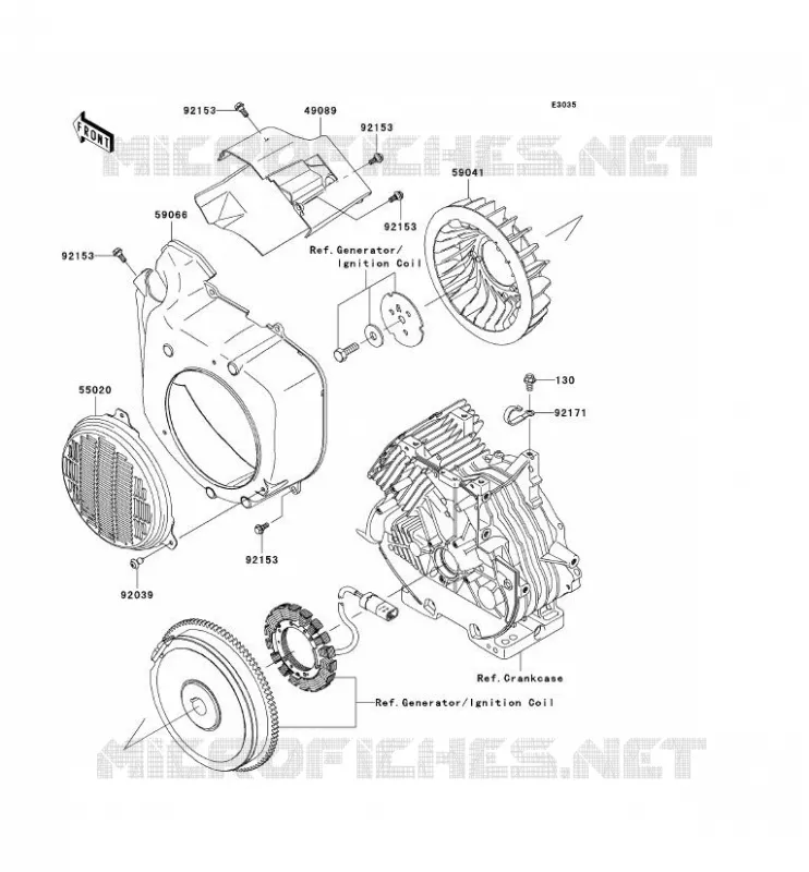 REFROIDISSEMENT Kawasaki SSV 400 2010 MULE 610 4X4  KAF400AAF