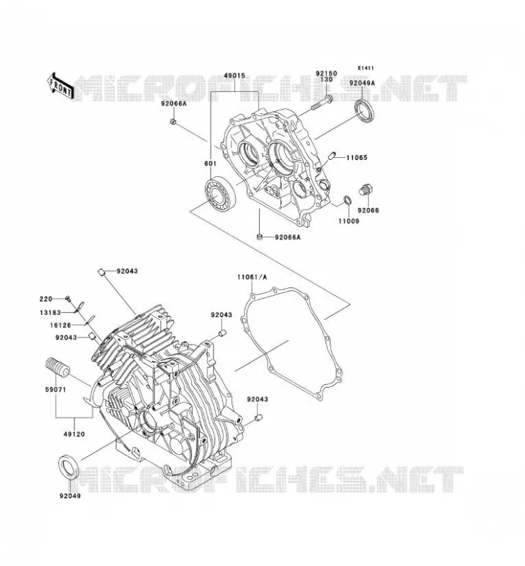 CARTER MOTEUR(S) Kawasaki SSV 400 2011 MULE 610 4X4  KAF400ABF