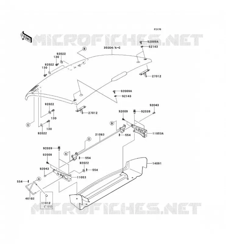 GARDE BOUE Kawasaki SSV 400 2011 MULE 610 4X4  KAF400ABF