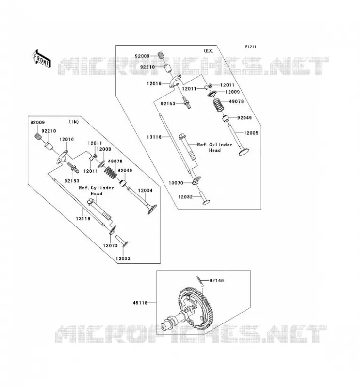 SOUPAPE/ARBRE A CAME Kawasaki SSV 400 2012 MULE 610 4X4  KAF400ACF