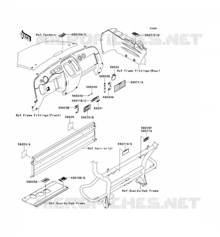 LABEL Kawasaki SSV 400 2012 MULE 610 4X4  KAF400ACF