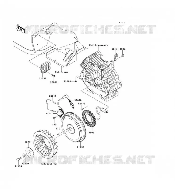 GENERATEUR/BOBINE Kawasaki SSV 400 2012 MULE 610 4X4  KAF400ACF