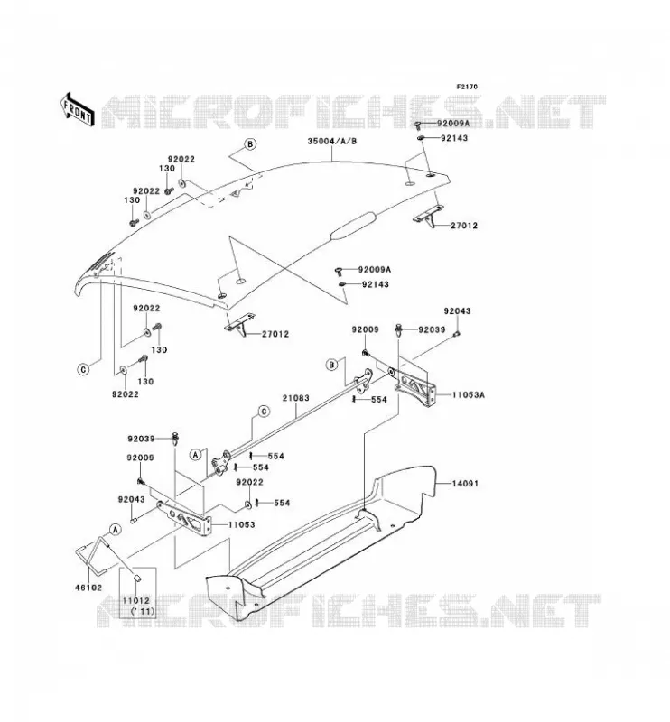 GARDE BOUE Kawasaki SSV 400 2013 MULE 610 4X4  KAF400ADF