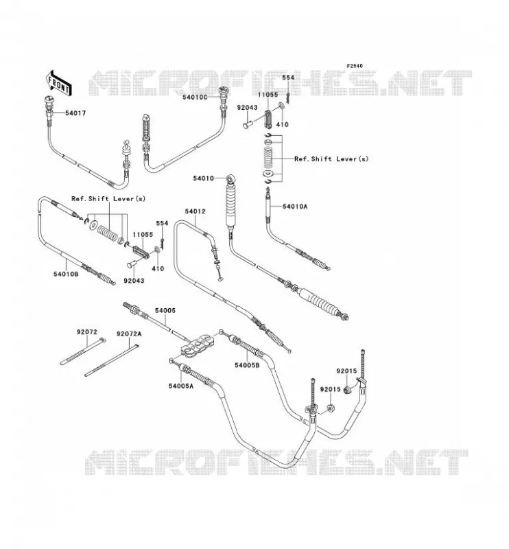 CABLES Kawasaki SSV 400 2013 MULE 610 4X4  KAF400ADF