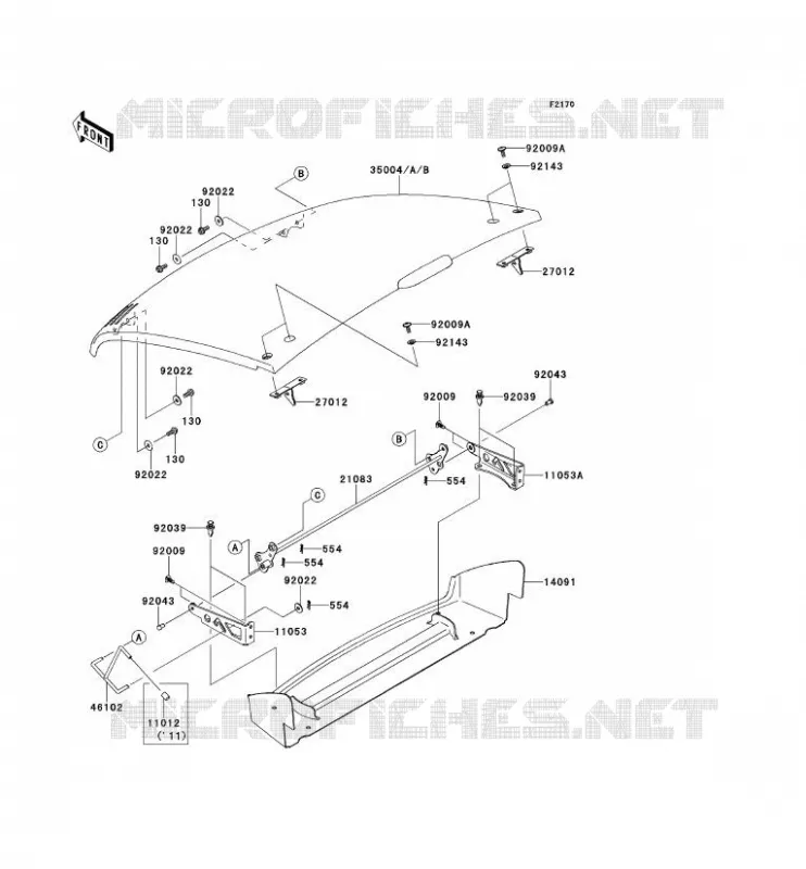 GARDE BOUE Kawasaki SSV 400 2014 MULE 610 4X4  KAF400AEF