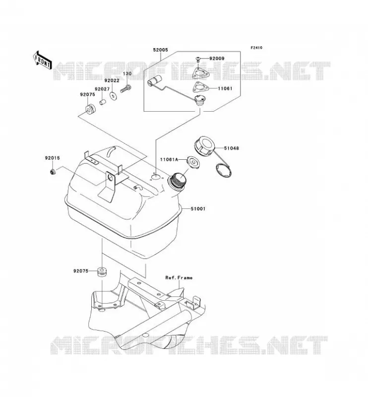 RESERVOIR CARBURANT Kawasaki SSV 400 2014 MULE 610 4X4  KAF400AEF