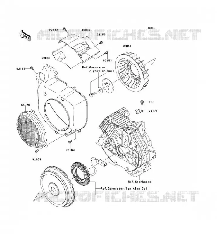 REFROIDISSEMENT Kawasaki SSV 400 2015 MULE 610 4X4  KAF400AFF