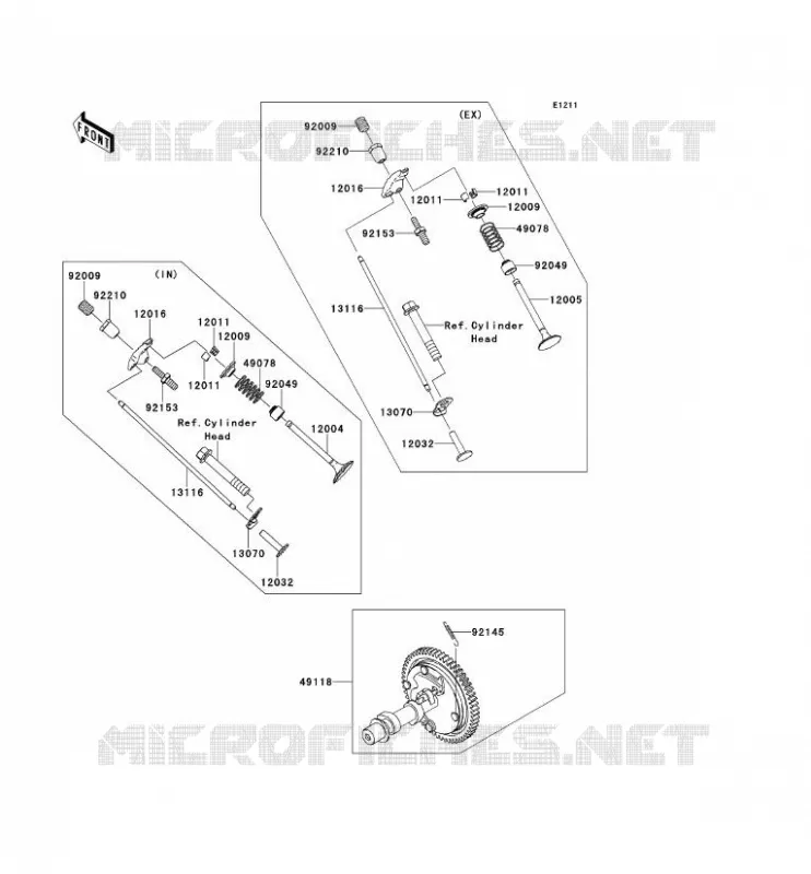 SOUPAPE/ARBRE A CAME Kawasaki SSV 400 2015 MULE 610 4X4  KAF400AFF