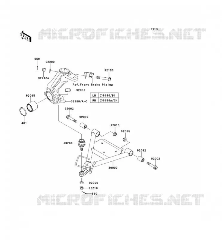 SUSPENSION Kawasaki SSV 400 2015 MULE 610 4X4  KAF400AFF