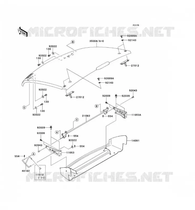GARDE BOUE Kawasaki SSV 400 2015 MULE 610 4X4  KAF400AFF