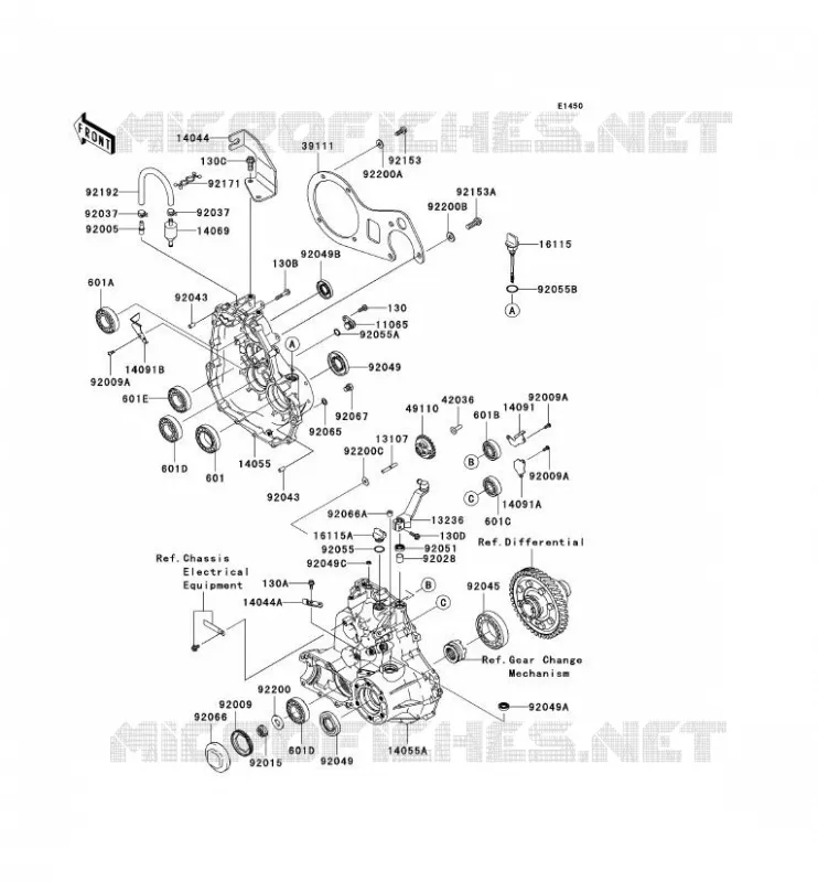 PONT Kawasaki SSV 400 2005 MULE 600  KAF400-B1