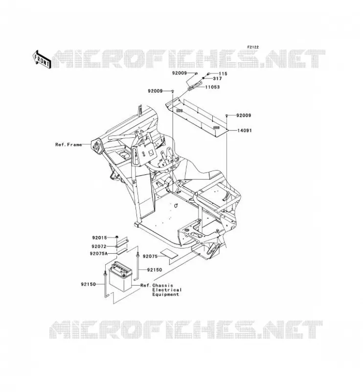 SUPPORT MOTEUR Kawasaki SSV 400 2005 MULE 600  KAF400-B1