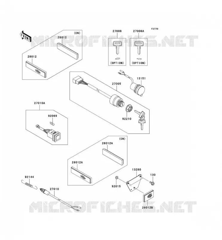 CONTACTEUR Kawasaki SSV 400 2005 MULE 600  KAF400-B1