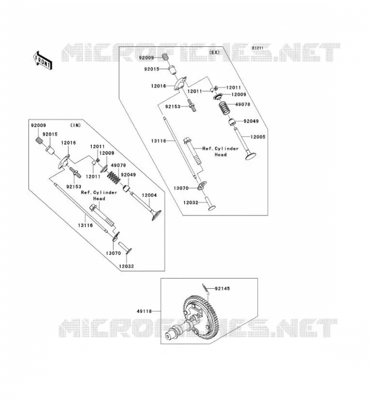 SOUPAPE/ARBRE A CAME Kawasaki SSV 400 2005 MULE 600  KAF400-B1