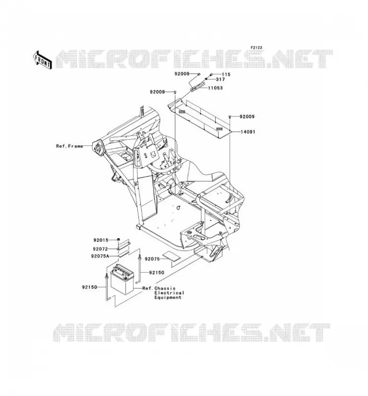 SUPPORT MOTEUR Kawasaki SSV 400 2005 MULE 600  KAF400-B1