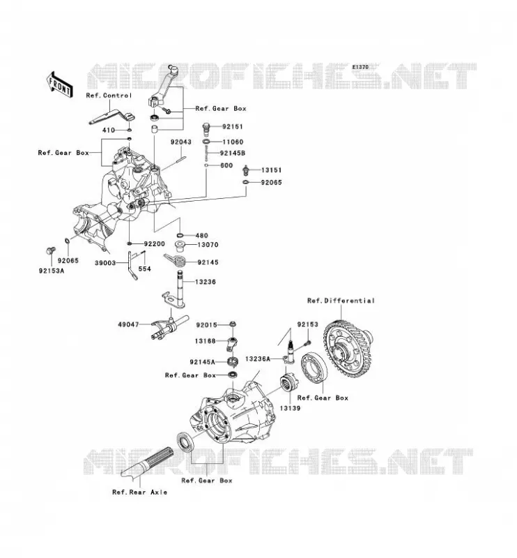 SELECTEUR Kawasaki SSV 400 2007 MULE 600  KAF400B7F