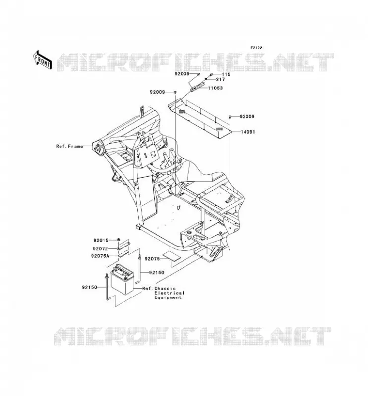 SUPPORT MOTEUR Kawasaki SSV 400 2007 MULE 600  KAF400B7F