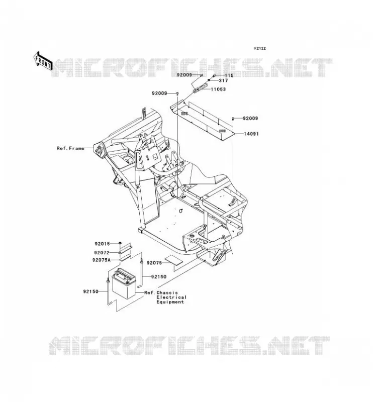 SUPPORT MOTEUR Kawasaki SSV 400 2009 MULE 600  KAF400B9F