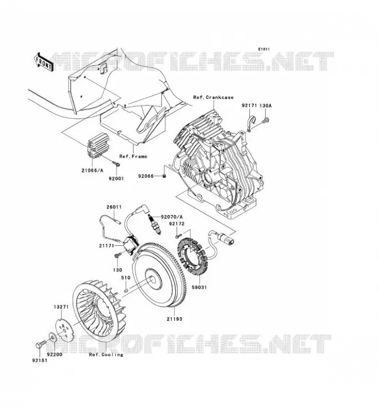 GENERATEUR/BOBINE Kawasaki SSV 400 2009 MULE 600  KAF400B9F