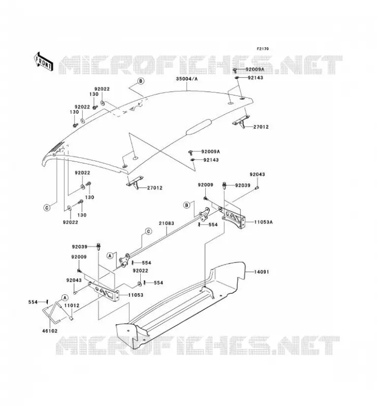 GARDE BOUE Kawasaki SSV 400 2010 MULE 600  KAF400BAF