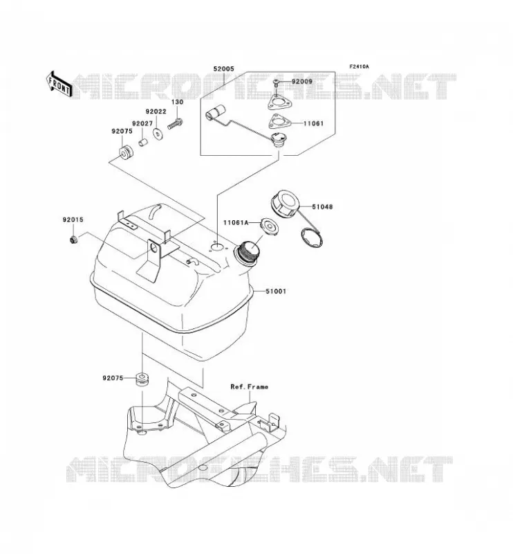 RESERVOIR CARBURANT(CA) Kawasaki SSV 400 2010 MULE 600  KAF400BAF