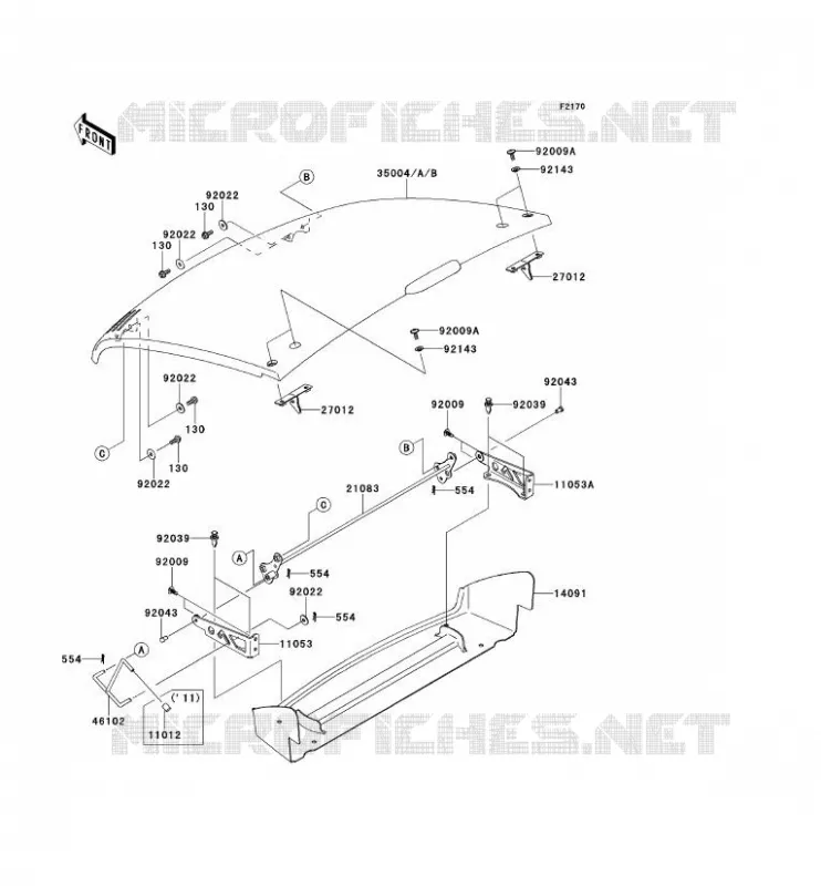 GARDE BOUE Kawasaki SSV 400 2013 MULE 600  KAF400BDF