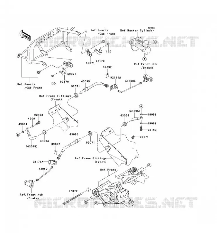 DURIT DE FREIN AVANT Kawasaki SSV 400 2013 MULE 600  KAF400BDF