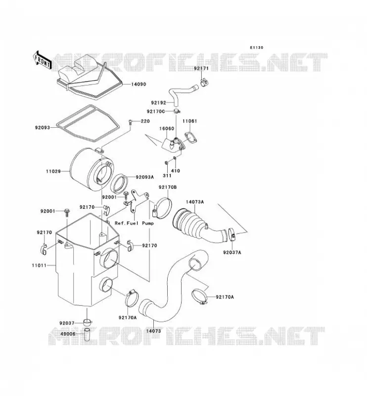 FILTRE A AIR Kawasaki SSV 400 2013 MULE 600  KAF400BDF