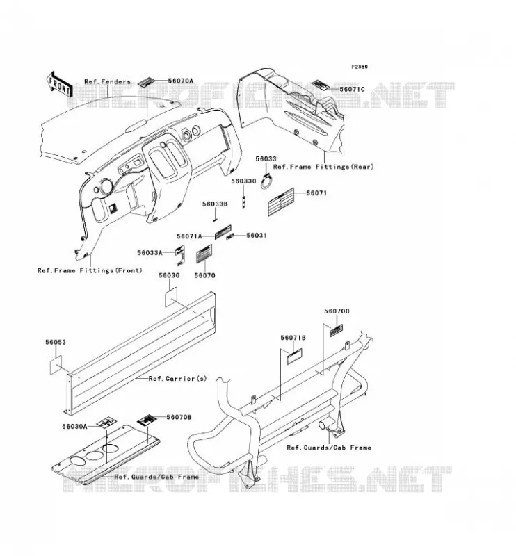 LABEL Kawasaki SSV 400 2013 MULE 600  KAF400BDF
