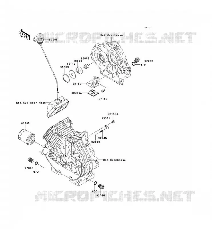 POMPE A HUILE/FILTRE &Agrave; HUILE Kawasaki SSV 400 2013 MULE 600  KAF400BDF