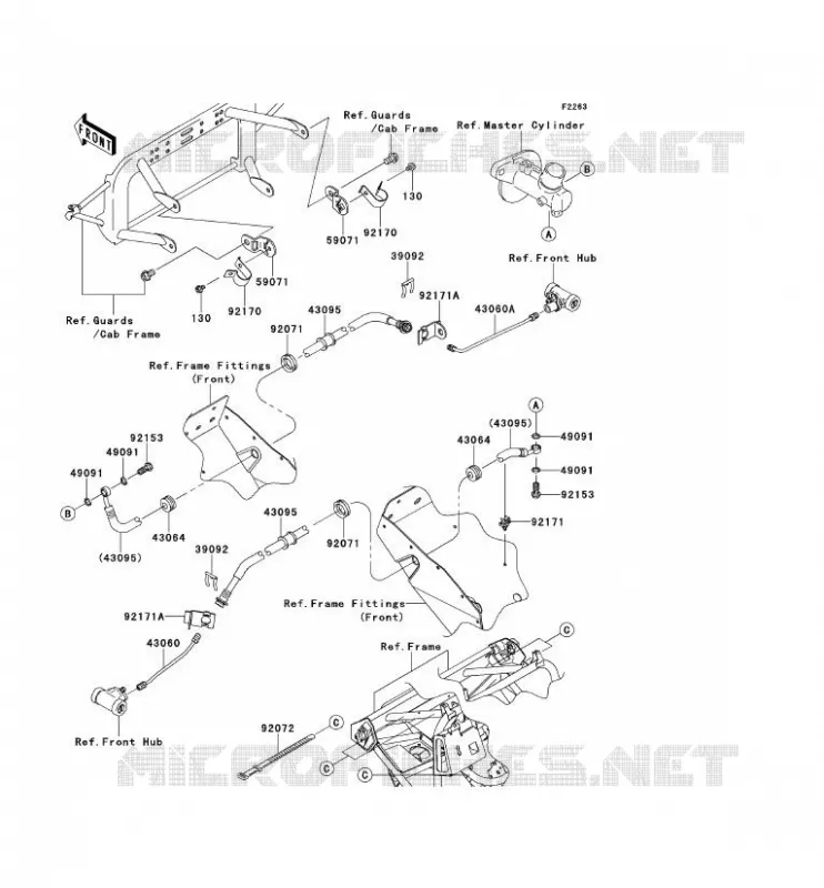 DURIT DE FREIN AVANT Kawasaki SSV 400 2014 MULE 600  KAF400BEF
