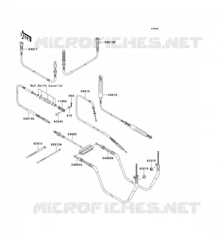 CABLES Kawasaki SSV 400 2014 MULE 600  KAF400BEF