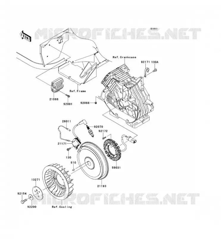 GENERATEUR/BOBINE Kawasaki SSV 400 2014 MULE 600  KAF400BEF