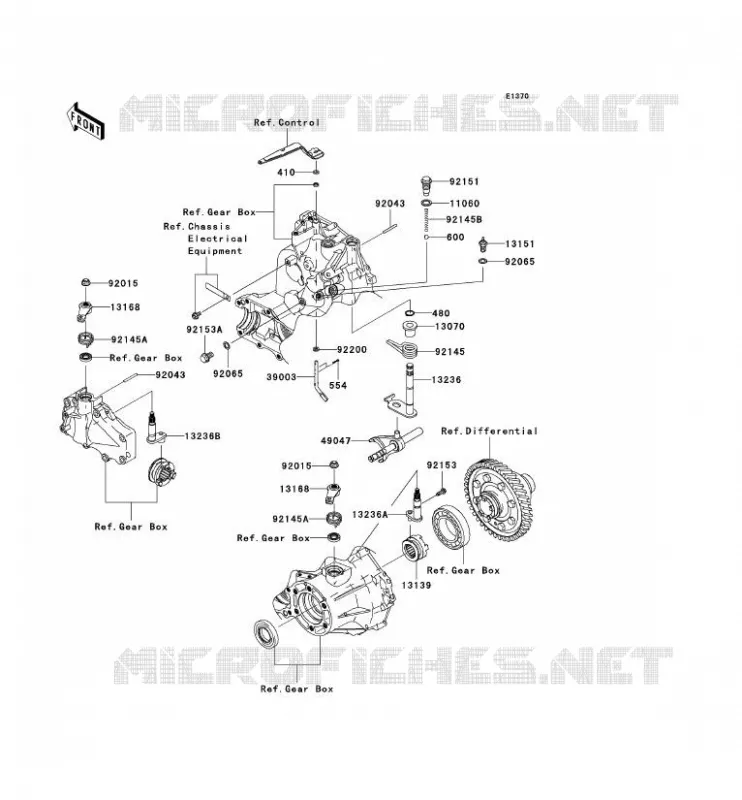 SELECTEUR Kawasaki SSV 400 2006 MULE 610 4X4  KAF400C6F